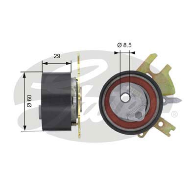 Spännrulle, kamrem Gates Powergripâ® T43089 Gates