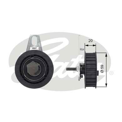 Spännrulle, kamrem Gates Powergripâ® T43108 Gates
