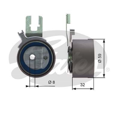 Spännrulle, kamrem Gates Powergripâ® T43119 Gates