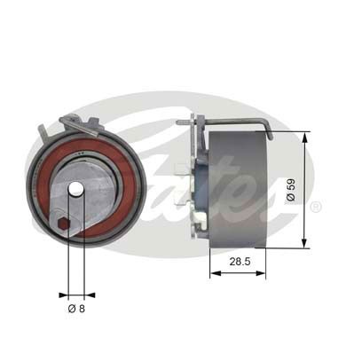 Spännrulle, kamrem Gates Powergripâ® T43126 Gates