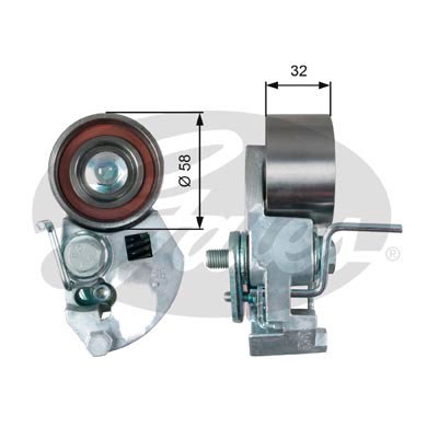 Spännrulle, kamrem Gates Powergripâ® T43133 Gates
