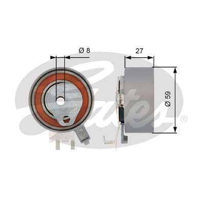 Spännrulle, kamrem Gates Powergripâ® T43139 Gates