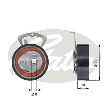 Spännrulle, kamrem Gates Powergripâ® T43140 Gates