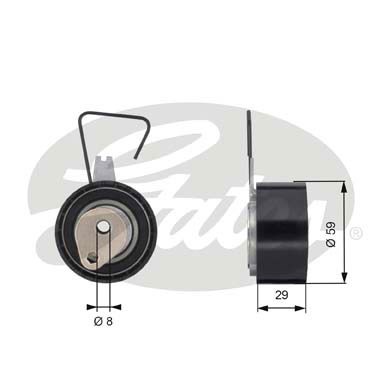 Spännrulle, kamrem Gates Powergripâ® T43141 Gates