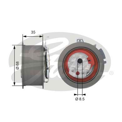 Spännrulle, kamrem Gates Powergripâ® T43151 Gates