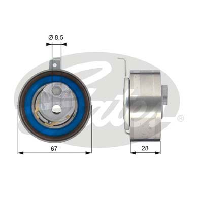 Spännrulle, kamrem Gates Powergripâ® T43152 Gates Spännrulle, kamrem Gates Powergripâ® T43152 Gates