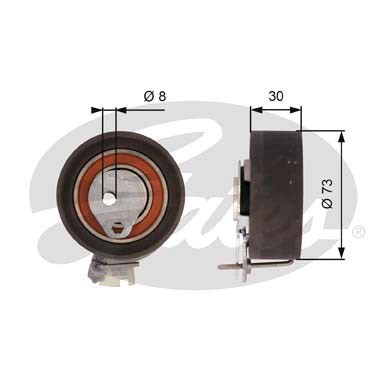 Spännrulle, kamrem Gates Powergripâ® T43157 Gates Spännrulle, kamrem Gates Powergripâ® T43157 Gates