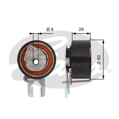 Spännrulle, kamrem Gates Powergripâ® T43158 Gates Spännrulle, kamrem Gates Powergripâ® T43158 Gates