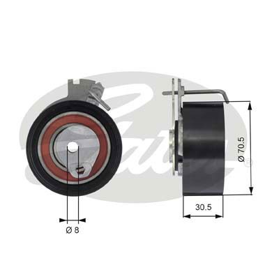 Spännrulle, kamrem Gates Powergripâ® T43159 Gates
