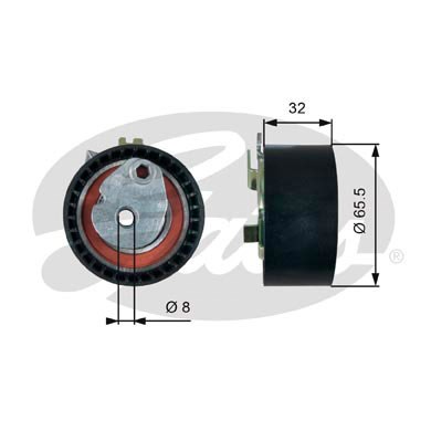 Spännrulle, kamrem Gates Powergripâ® T43238 Gates