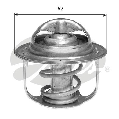 Termostat, kylvätska, Bak, Upptill, Cylindriskt huvud Gates TH399 Gates
