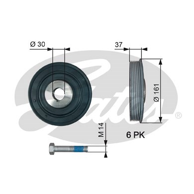 Remskiva, vevaxel Gates Drivealignâ® TVD1002A Gates