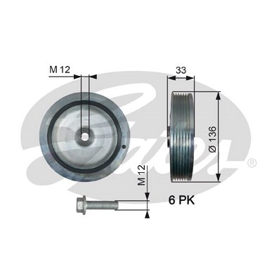 Remskiva, vevaxel Gates Drivealignâ® TVD1008A Gates