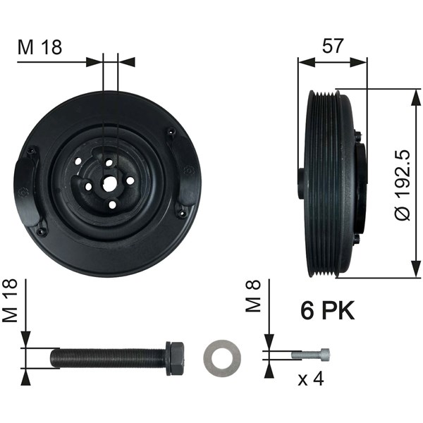 Remskiva, vevaxel GATES Drivealignâ® Gates