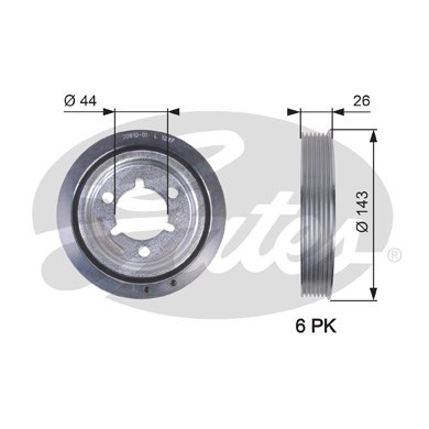 Remskiva, vevaxel Gates Drivealignâ® TVD1055 Gates