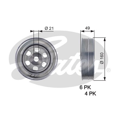 Remskiva, vevaxel Gates Drivealignâ® TVD1086 Gates