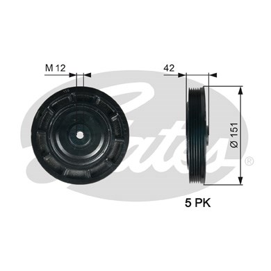 Remskiva, vevaxel Gates Drivealignâ® TVD1116 Gates