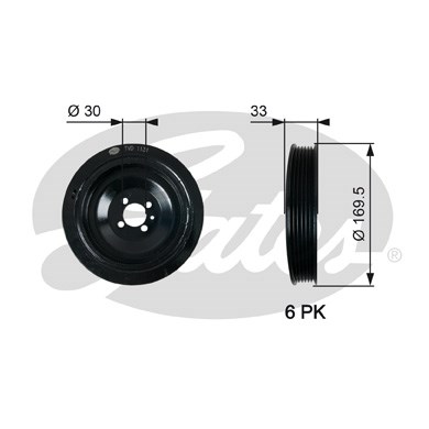 Remskiva, vevaxel Gates Drivealignâ® TVD1131 Gates