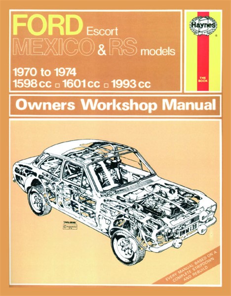 Reparationshandbok, Ford Escort Mk I Rs 1600, Rs 2000 Haynes Hayn Haynes