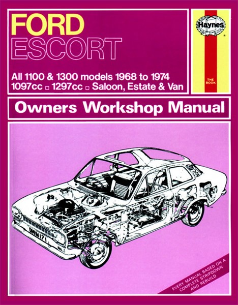Haynes Reparationshandbok, Ford Escort Mk I 1100 & 1300 Haynes 01 Haynes