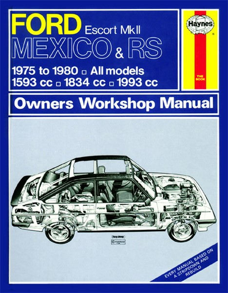 Haynes Reparationshandbok, Ford Escort Mk Ii Rs 1800 Rs 2000 Hayn Haynes