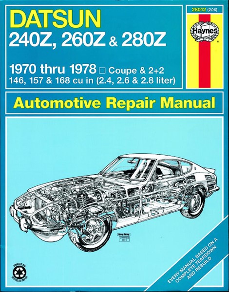 Haynes Reparationshandbok, Datsun 240z, 260z, & 280z Haynes 28012 Haynes