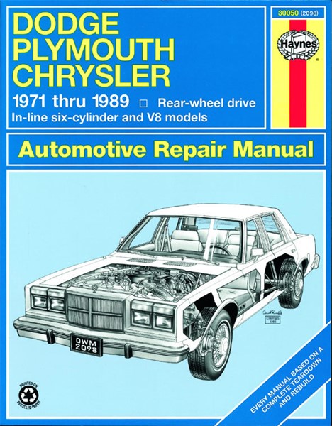 Haynes Reparationshandbok, Dodge/plymouth/chrysler (rwd) Haynes 3 Haynes