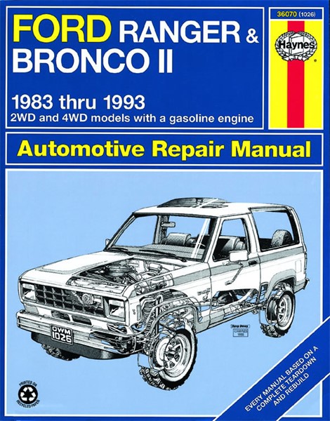 Haynes Reparationshandbok, Ford Ranger & Bronco Ii Haynes 36070 Haynes