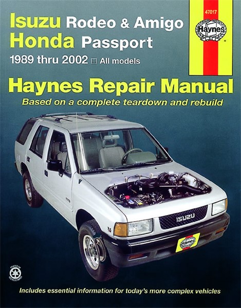 Haynes Reparationshandbok, Isuzu Rodeo, Amigo Haynes 47017 Haynes