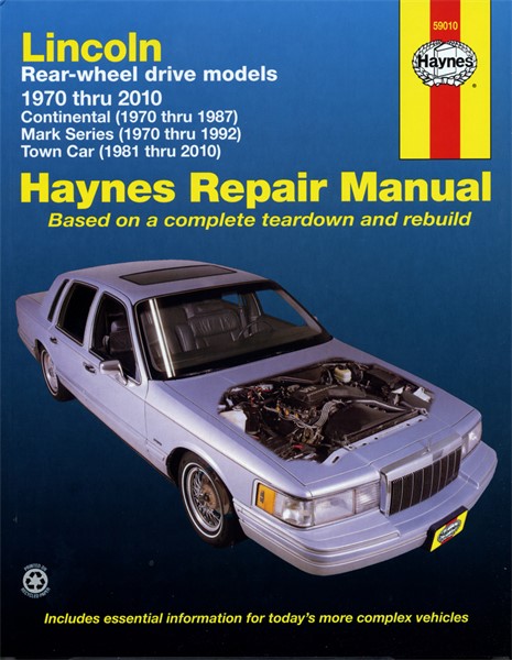 Haynes Reparationshandbok, Lincoln Continental Mark Series, Universal Haynes