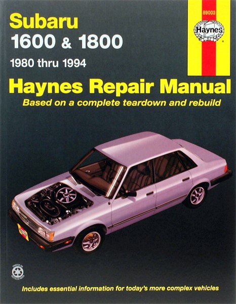 Haynes Reparationshandbok, Subaru 1600 & 1800 Haynes 89003 Haynes