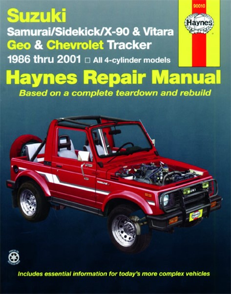 Haynes Reparationshandbok, Suzuki Samurai, Sidekick Haynes 90010 Haynes
