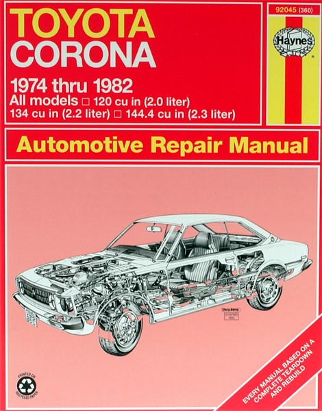 Haynes Reparationshandbok, Toyota Corona, Universal Haynes 92045 Haynes