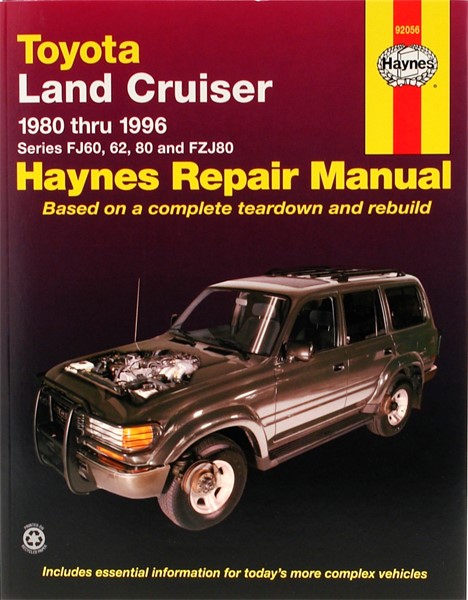 Haynes Reparationshandbok, Toyota Land Cruiser Fj60-80 Fzj80 Haynes
