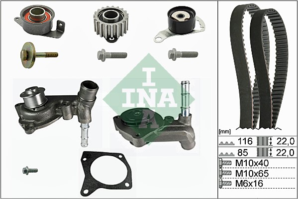 Kamremskit med vattenpump Ina 530 0104 30 INA