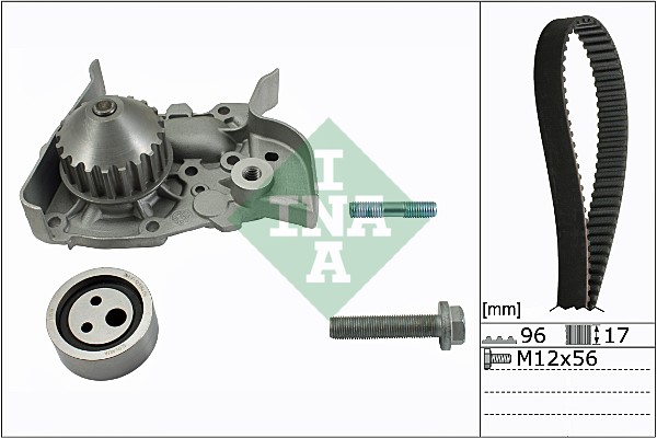 Kamremskit med vattenpump Ina 530 0191 30 INA