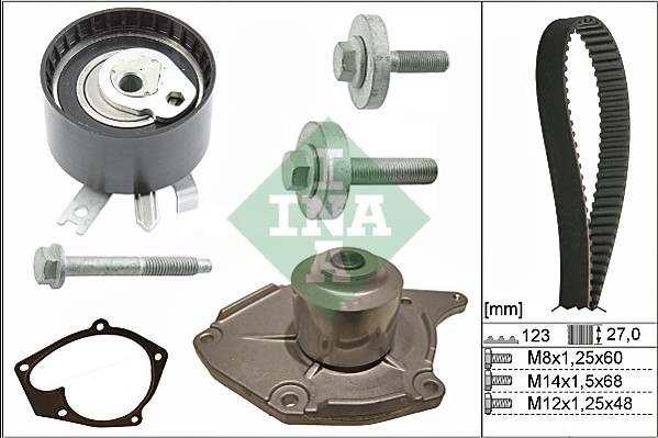 Kamremskit med vattenpump Ina 530 0197 31 INA