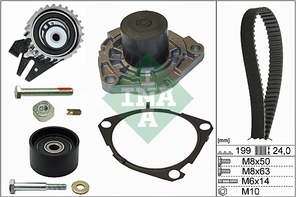 Kamremskit med vattenpump Ina 530 0562 30 INA