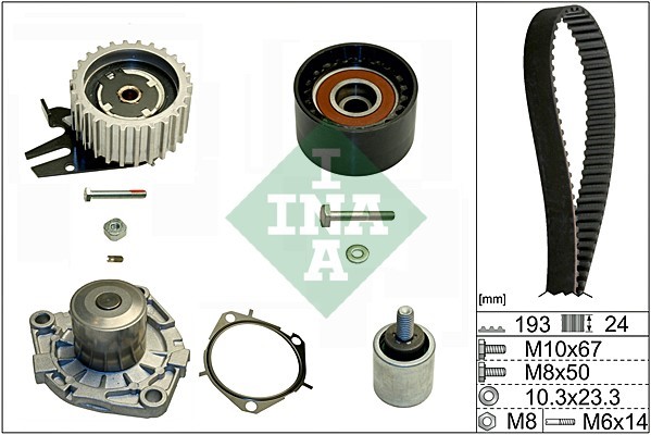 Kamremskit med vattenpump Ina 530 0619 30 INA