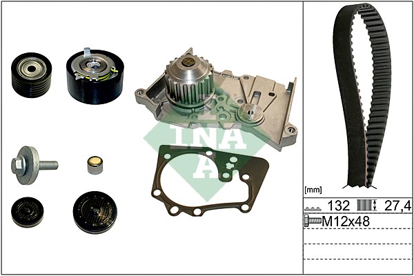 Kamremskit med vattenpump Ina 530 0639 30 INA