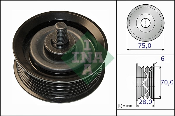 Styrrulle, drivrem Ina 532 0744 10 INA Styrrulle, drivrem Ina 532 0744 10 INA