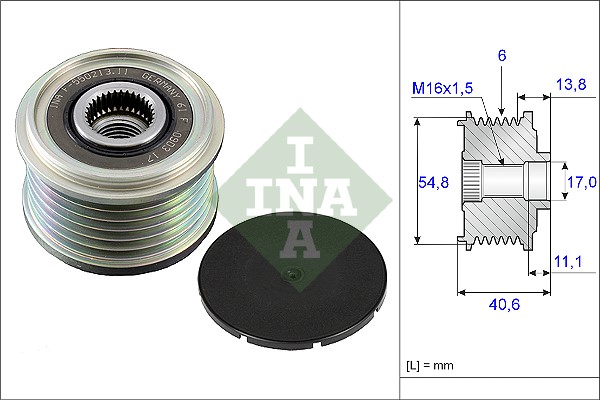 Frihjulskoppling, generator Ina 535 0102 10 INA
