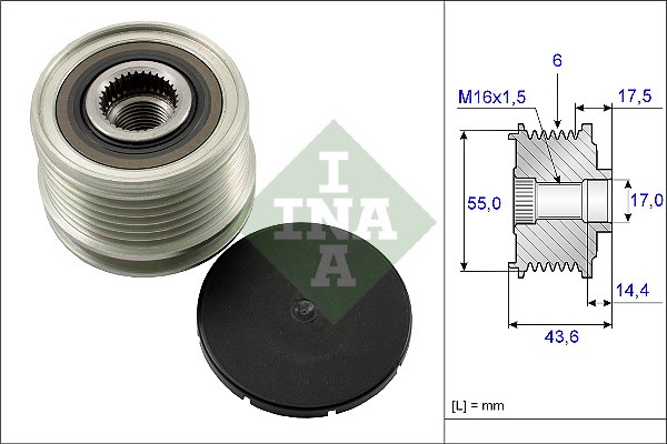 Frihjulskoppling, generator Ina 535 0105 10 INA
