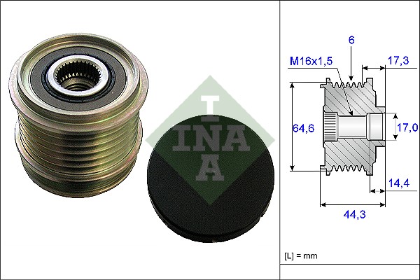 Frihjulskoppling, generator Ina 535 0130 10 INA
