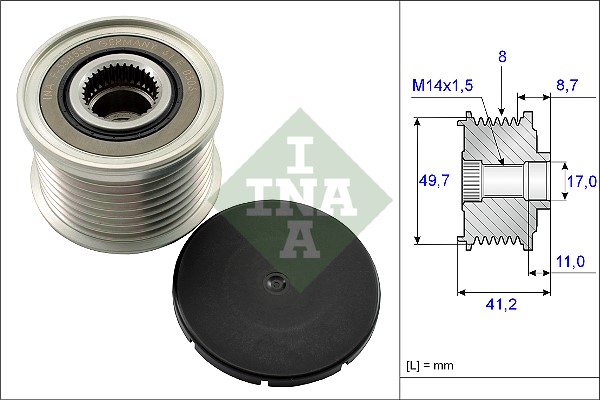 Frihjulskoppling, generator 210A Ina 535 0141 10 INA