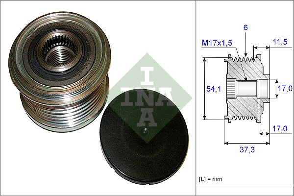 Frihjulskoppling, generator Ina 535 0149 10 INA