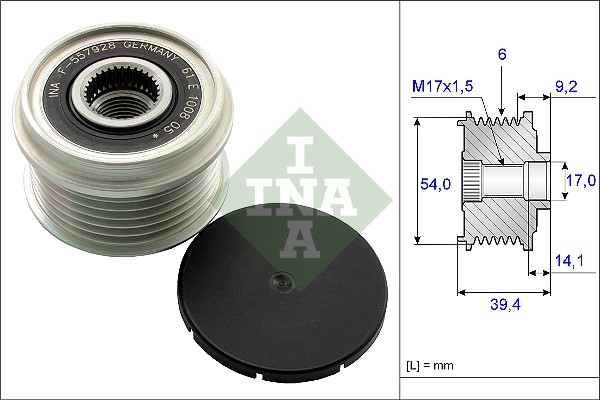 Frihjulskoppling, generator Ina 535 0151 10 INA