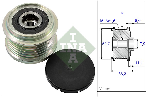 Frihjulskoppling, generator Ina 535 0160 10 INA