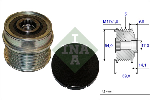 Frihjulskoppling, generator Ina 535 0171 10 INA