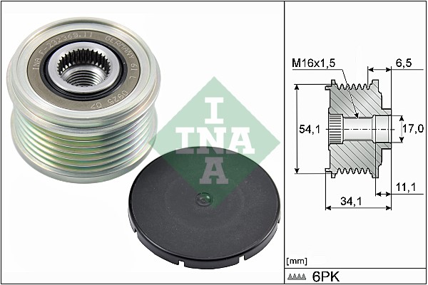 Frihjulskoppling, generator Ina 535 0179 10 INA